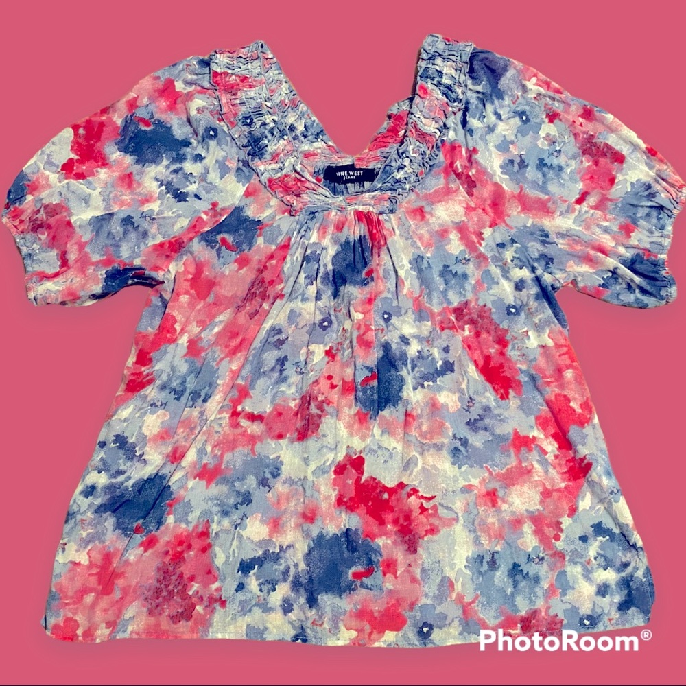 Cotton watercolor blouse